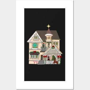 Southern Christmas House Posters and Art